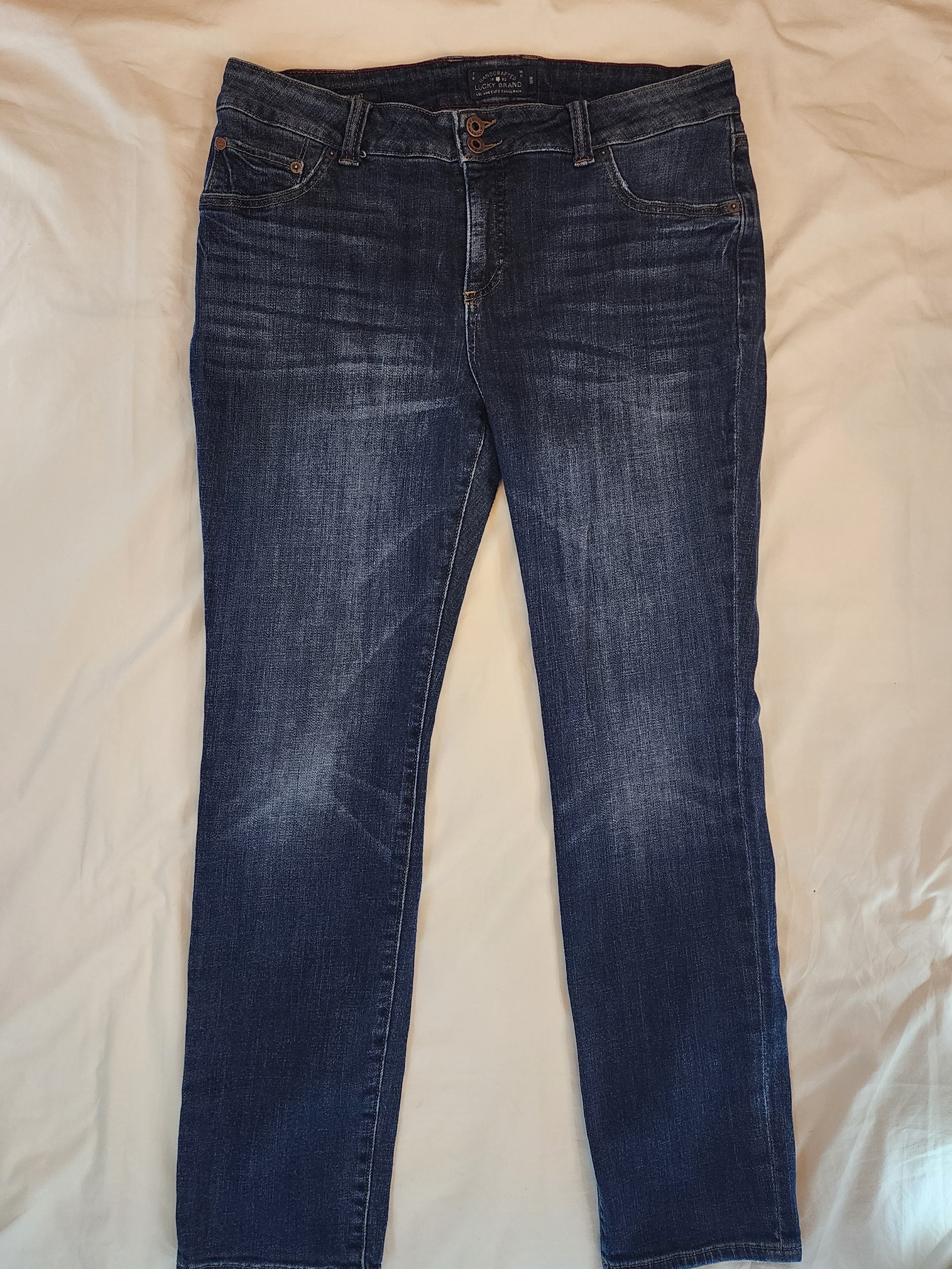 Lucky Brand Womens Emma Straight Leg Jeans In Indigo Wash
